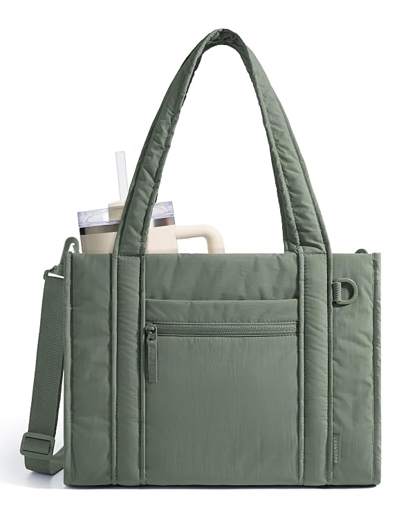 BAGSMART Boxy Tote Bag for Women, Crossbody Work Bag with Zipper by BAGSMART - Used condition - US$26.11