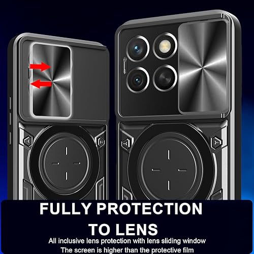 Miniatura 5 de Chengmi ZMONE - Funda para Redmi K50 GamingXiaomi Poco F4 GT 5G con protector de pantalla de vidrio (paquete de 2) resistente de doble capa de grado