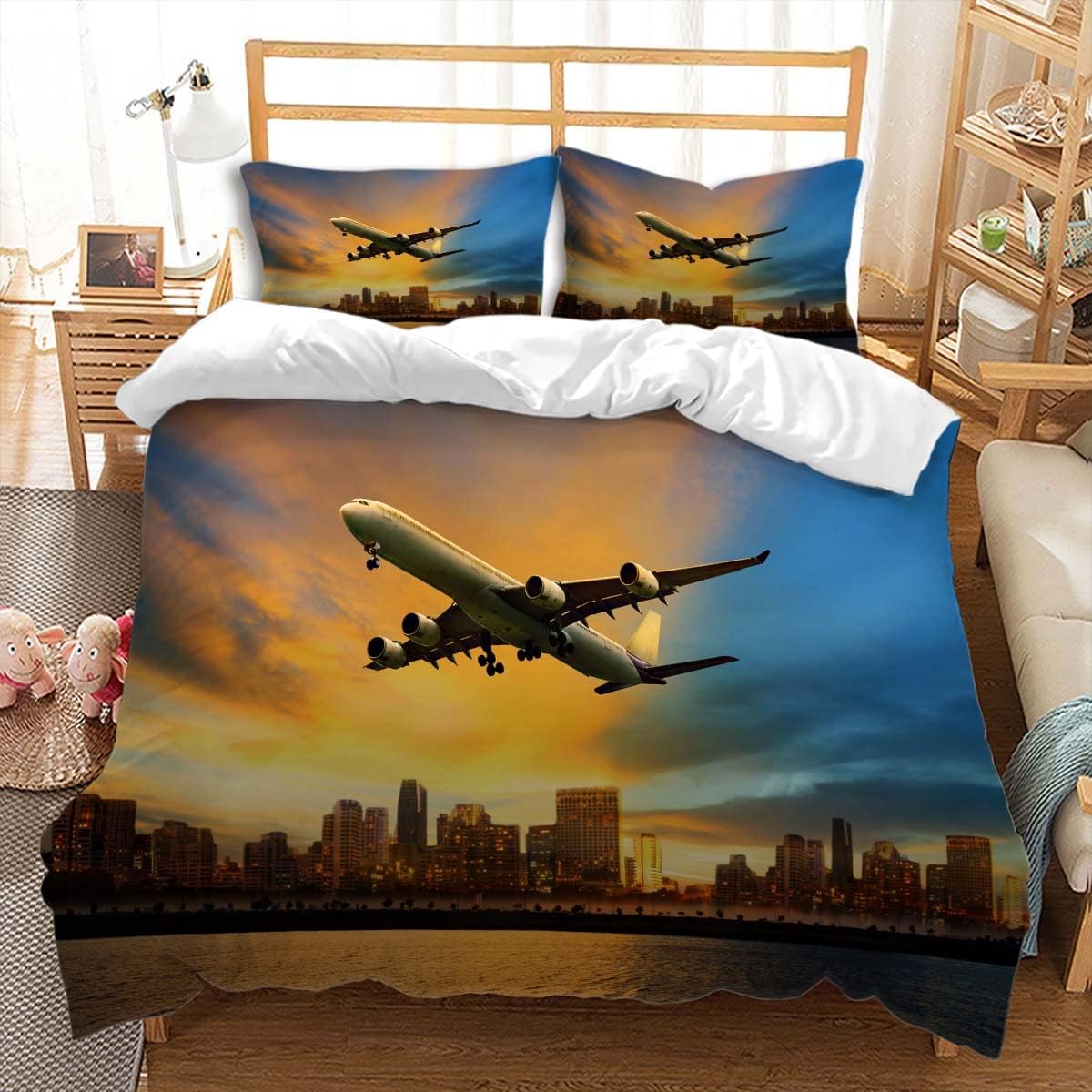 Bohemian Duvet Cover King, 3 Pieces Soft Lightweight Microfiber Duvet Cover Set, Colorful Tribal Bedding Comforter Cover Set with Zipper Ties, 1 Duvet Cover and 2 Pillowcases