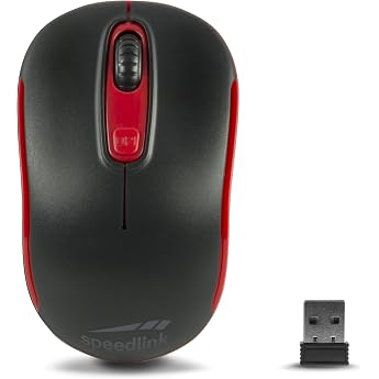 Speedlink INT-SL-630013-BKRD 1600dpi Ceptica Wireless USB Mouse - Black/Red