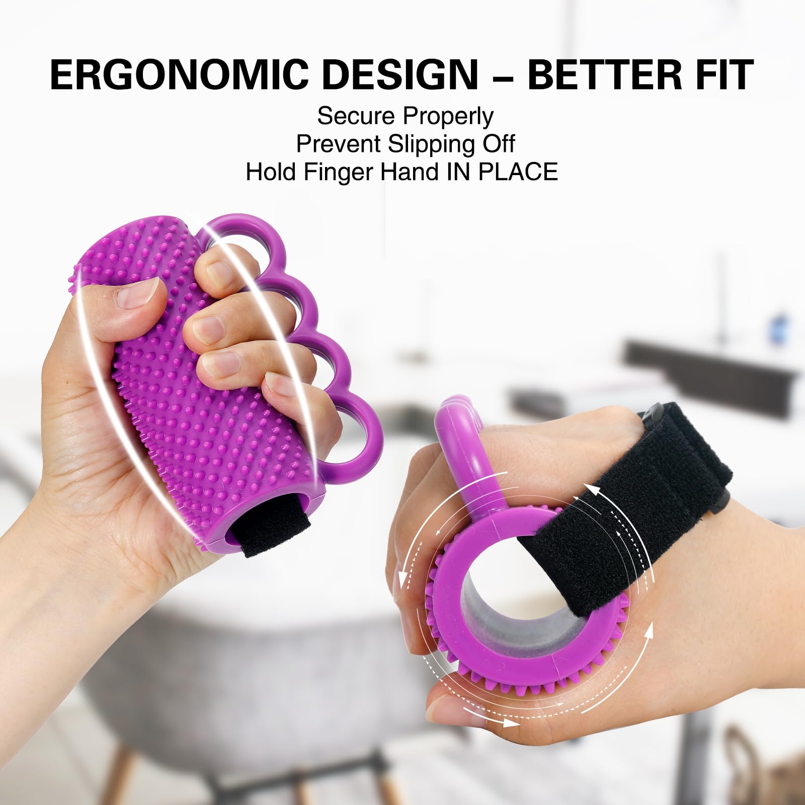Hand Therapy Grip Ball for Hand Contracture & Stroke Arthritis Recovery - Exercise Strengthener for Weak Hands, Carpal Tunnel, Rehabilitation, Post-Surgery, Soft Squeeze Stress Relief Ball for Seniors — Amazon image 4