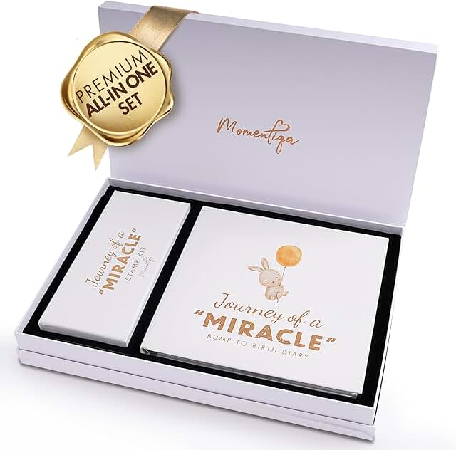 Luxury All-in-One Pregnancy & Baby Memory Book Gift Set (Bump to Birth)