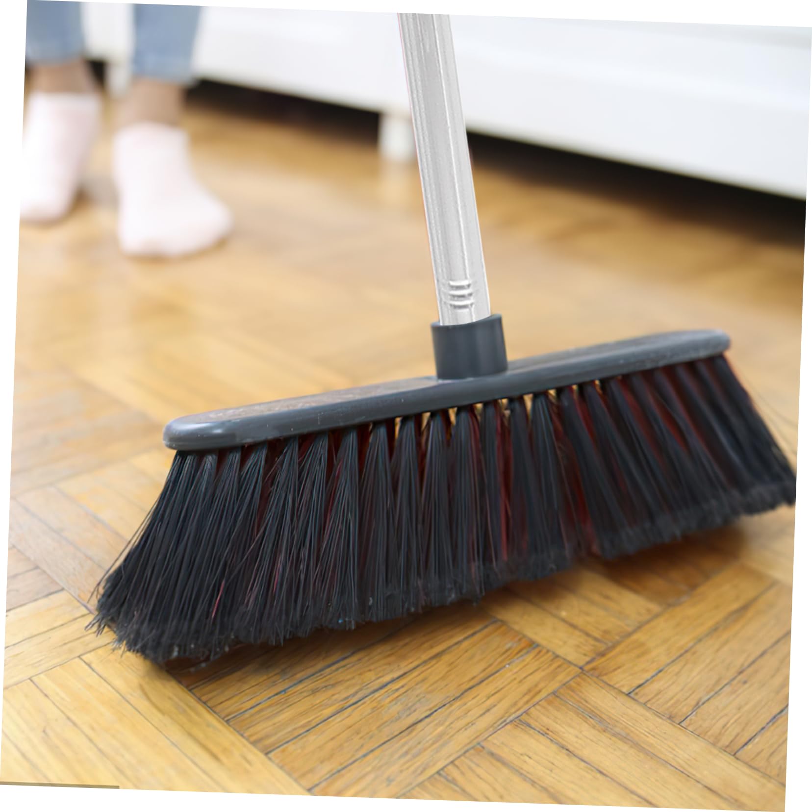 OUNONA Broom Handle Replacement Durable Rod with Comfortable Grip for Bathroom Floor Cleaning Versatile Compatible with Dustpans and Mops