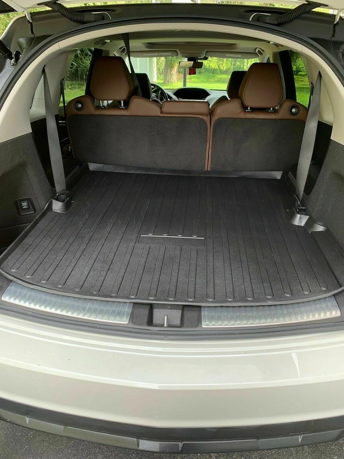 Cargo Liner - Trunk Mat for Acura MDX 2014-2020 – Weather-Resistant Trunk Mats for Cars with Raised Lip – Non-Slip Car Trunk Mat Rubber – Easy to Install – Laser Pre-Cut Design