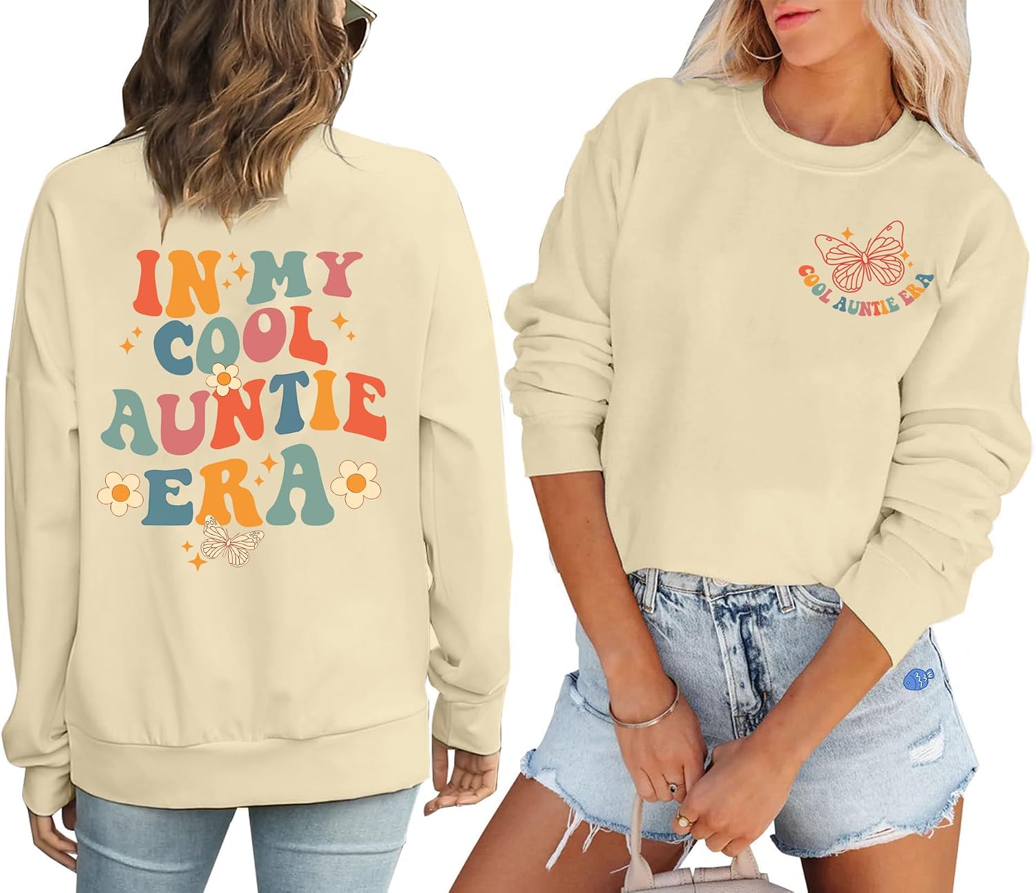 My Cool Aunt Era Long-Sleeve Crewneck Pullover for Women – Perfect for Fall! My Cool Aunt Era Long-Sleeve Crewneck Pullover for Women – Perfect for Fall!