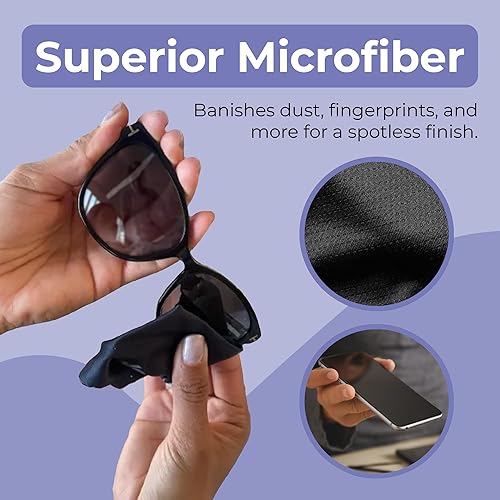 Miniatura 2 de Jestik Paños de limpieza de lentes de microfibra, paño de limpieza de microfibra de primera calidad para lentes, toallitas limpiadoras de lentes