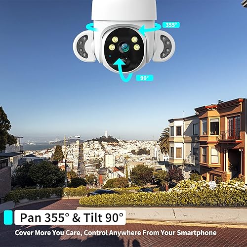 Miniatura 7 de SDETER Cámaras de seguridad solares inalámbricas para exteriores  Cámara WiFi de seguridad para el hogar 24G con detección de movimiento PIR