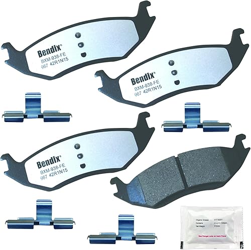 Miniatura 148 de Bendix Fleet Metlok MKD1770FM Pastillas de freno delanteras semimetálicas para Ford Expedition 2017-2010, F-150 2017-2010, Lobo 2020-2009, Lincoln