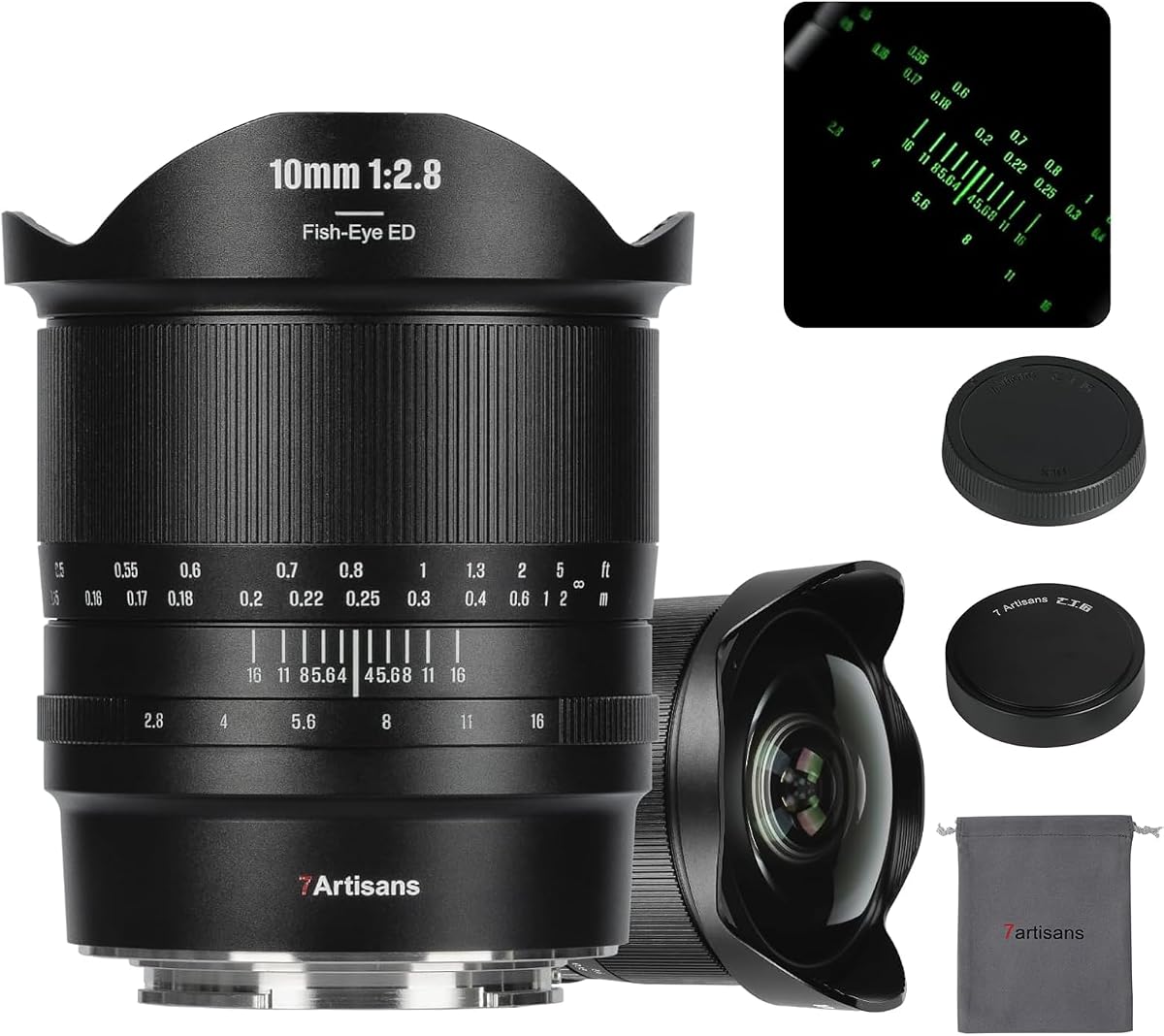 7artisans 10mm F2.8 II Wide Angle Fisheye Camera Lens,Full-Frame Mirrorless,185° Field of View,Creative Photography for Architecture,Astro,VR,Travel (Nikon Z)