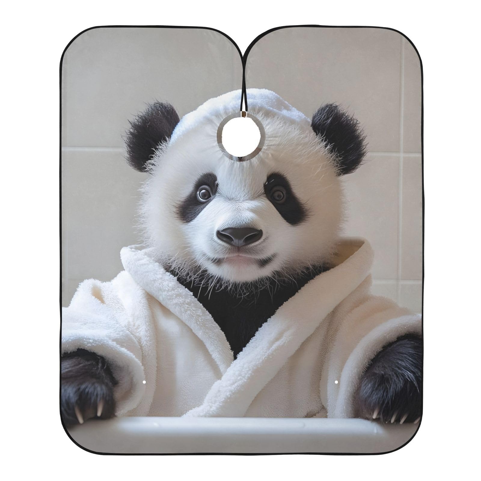 Hezely Panda Bath Hair Dye Cape, Barber Cape for Adults,Waterproof Salon Cape,Waterproof Hairdressing Styling Hair Cutting, 65