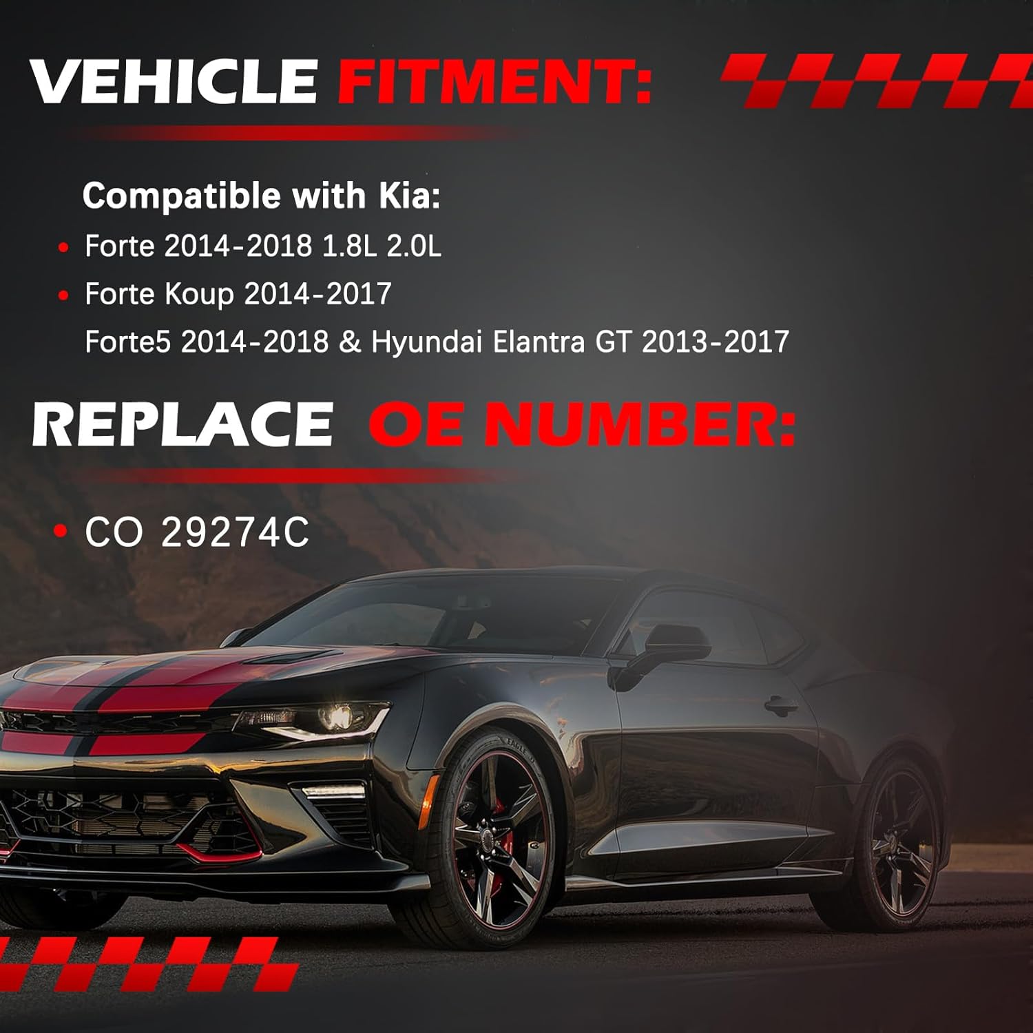 AC Compressor with Clutch for Forte 1.8L 2.0L 2014-2018, Forte5 2014-2018, Forte Koup 2014-2017, Elantra GT 2013-2017, Air Conditioning Compressor Replace for 198332