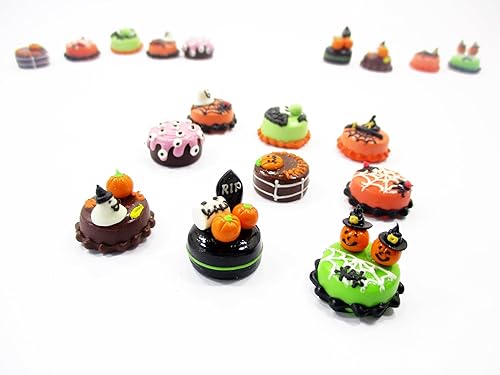 Miniatura 5 de Casa de muñecas Miniatura Alimentos 9 Mini Halloween Pastel Mixto 0.6 in Panadería Suministro 16675