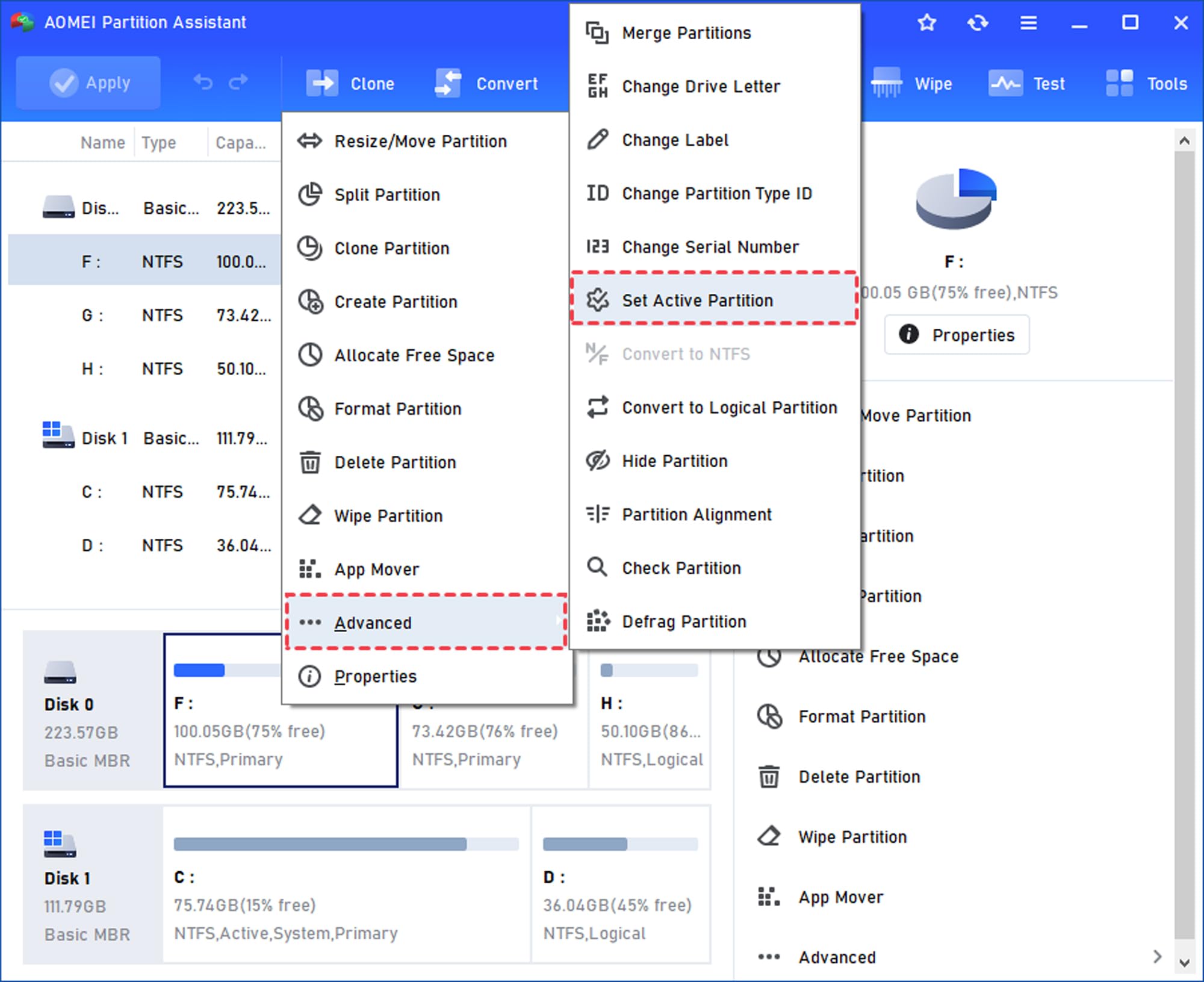 AOMEI Partition Assistant PRO - Hard Drive Management - Migrating the Operating System for 2 PCs - Lifetime License for Win 11 and 10