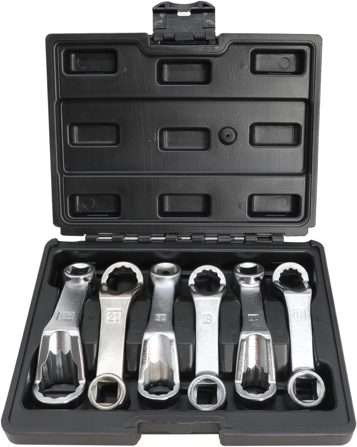 Rear Camber Adjusting Wrench Engine Motor Mount Socket 16mm 17mm 18mm 19mm 21mm 24mm with 1/2 drive 12 point Offset Fixing Screws Oil Filter Removal Wrench Kit Comapatible with Mercedes Benz VW Audi