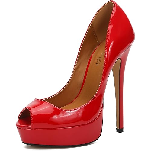 MAIERNISI JESSI Unisex Men's Women's Flatform High Heels Peep Toe Stiletto Pumps