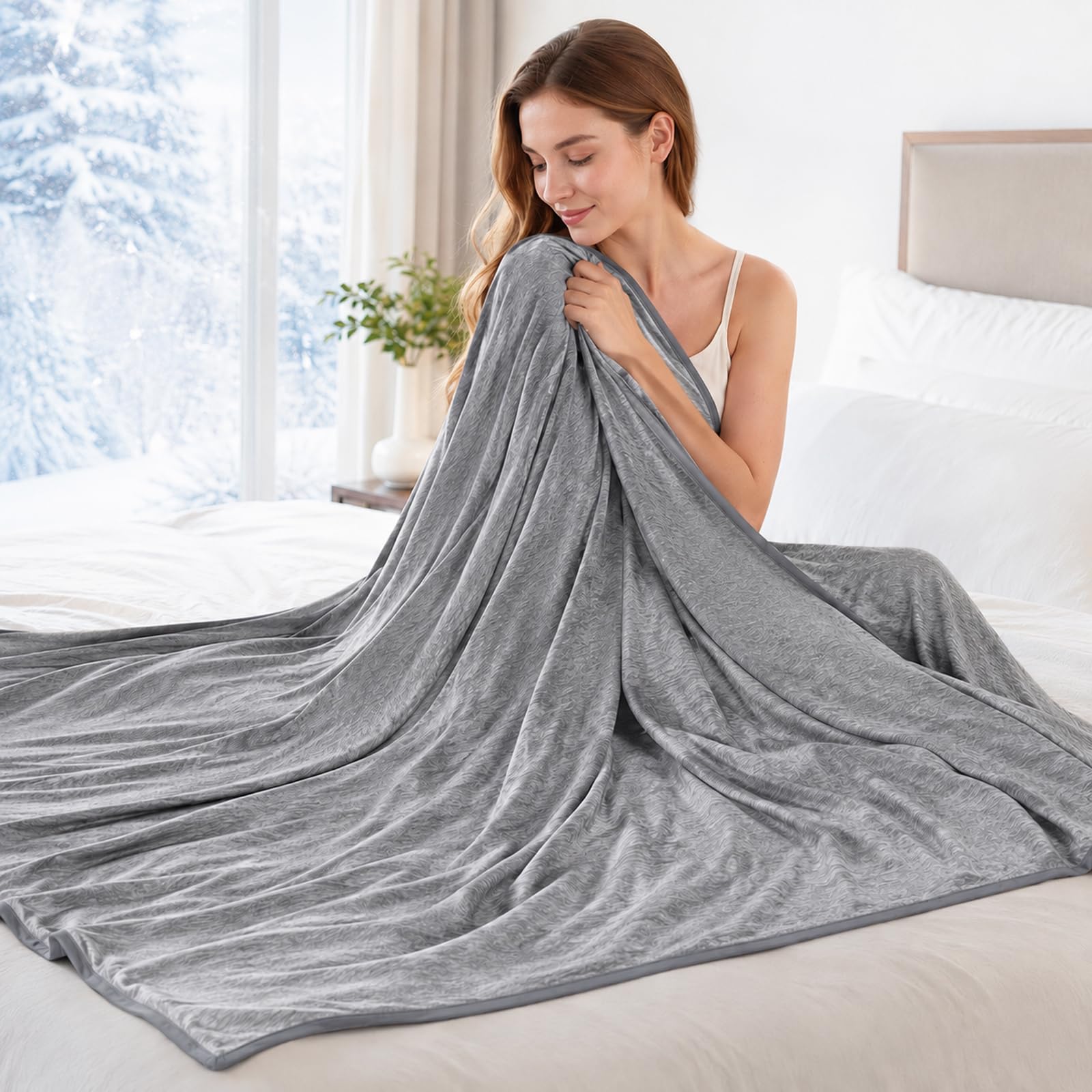 Cooling Blanket for Hot Sleepers, Night Sweats Breathable, 150x200cm