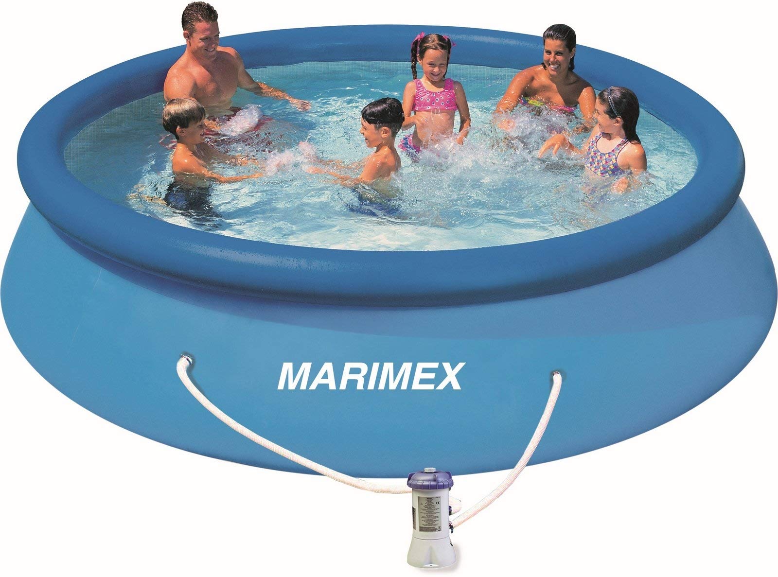Marimex Tampa -Piscina per Nuoto, Piscina Gonfiabile da Giardino con Accessori, Rotonda con Filtro a Cartuccia, 3,05 x 0,76 m