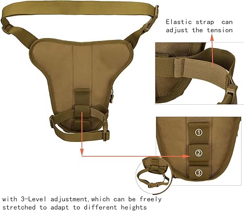 Miniatura 3 de Hdlsina Bolsa de pierna con caída de carcasa rígida reflectante a rayas en la cintura, ampliable, bolsa cruzada para viajes, deportes al aire libre,