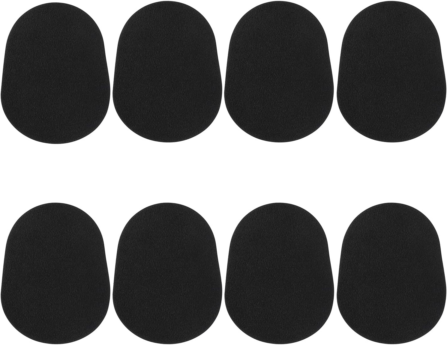 8Pcs Mouthpiece Cushions Alto Tenor Saxophone & Clarinet Mouthpiece Patches Oval Rubber Mouthpiece Patches Pads, Black