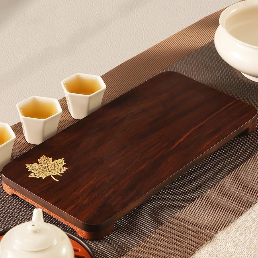 Tea Set Dry Tea Tray Tea Tray Solid Wood Tray, Wooden Tea Tray Home Office Tea Room Simple Small Tea Table Tea Tray Chinese Tea Set,A