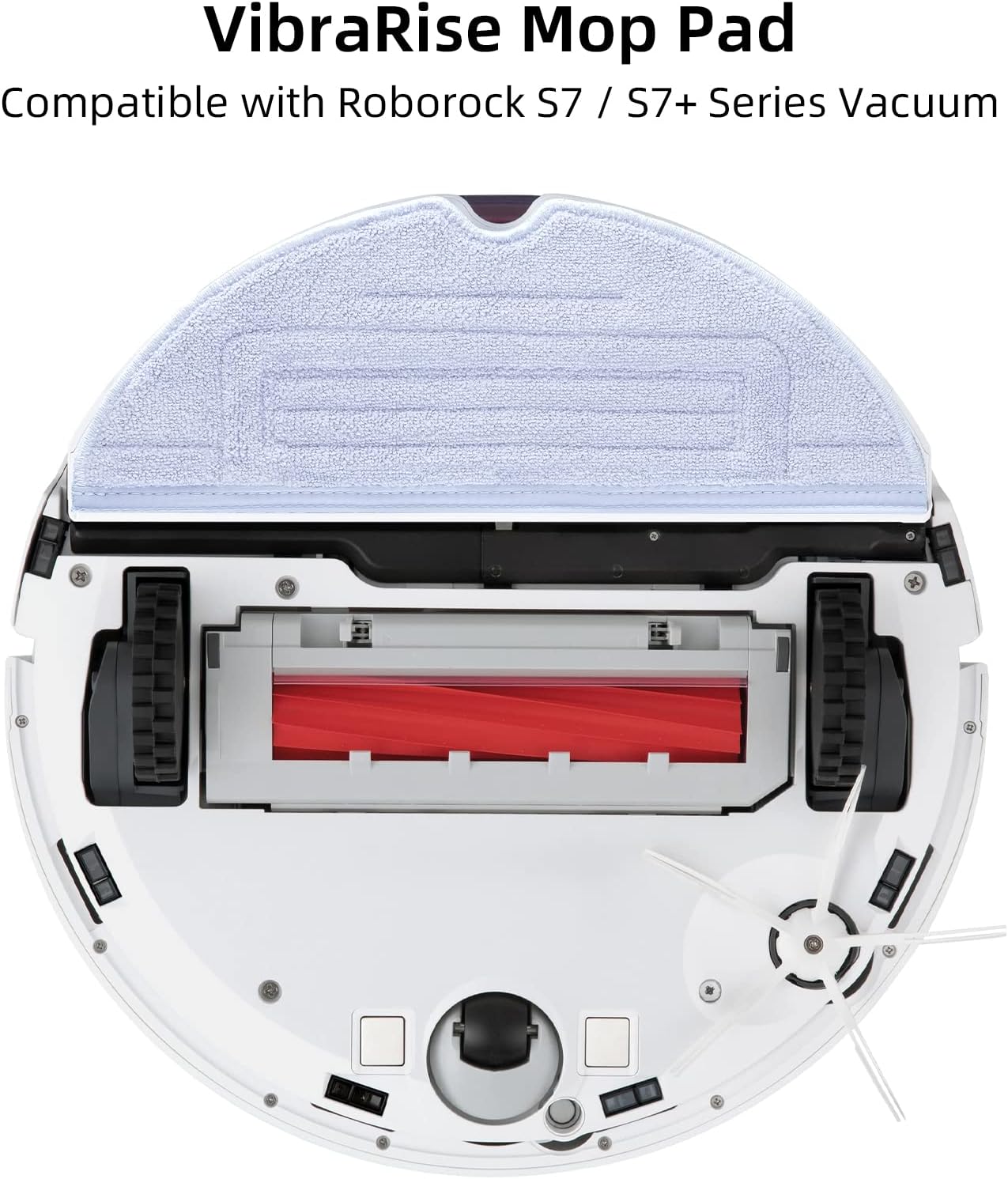 12 Pcs Mop Cloth Pad for Roborock S7 / S7+ / S7 MaxV / S7 MaxV Plus / S7 MaxV Ultra / S7 Pro Ultra / S8 / S8+ Robot Vacuum Microfiber VibraRise Mopping Pad Replacement Accessory (Blue Gray)