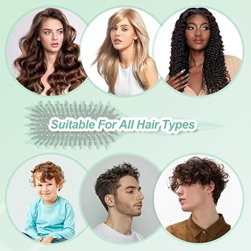 Bounce Curl Define Styling Brush, Curly Hair Brush, Wet Dry Detangler Hair Brush, Essential Tool for Shaping and Styling Curls, Achieve Perfectly Defined Curls A