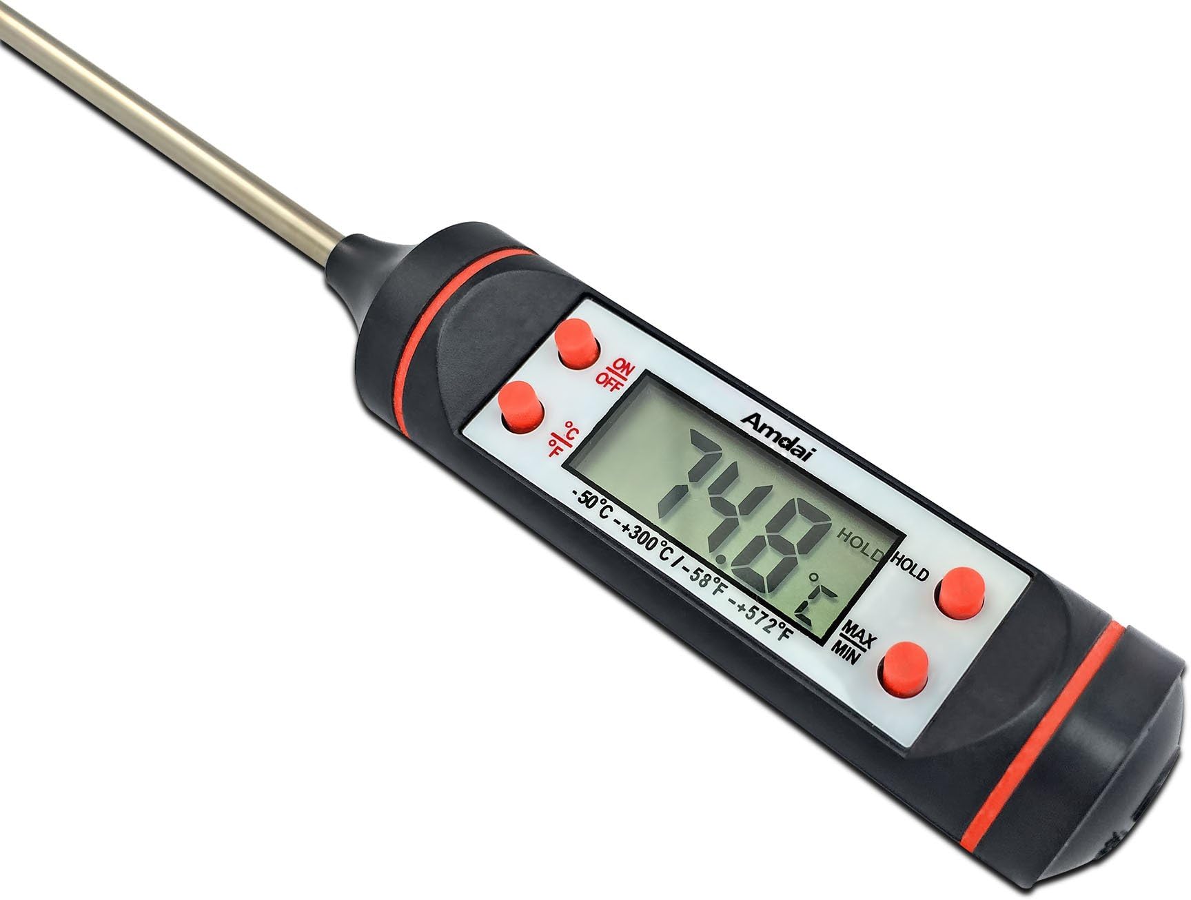 Amdai Basics Digital LCD Food Thermometer Cooking Probe