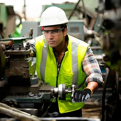 Miniatura 5 de JDL Guantes protectores grandes con revestimiento de nitrilo verde, paquete de 6