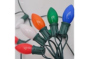 Enchanting C9 Multicolor Ceramic LED Christmas Lights for a Festive Holiday Glow