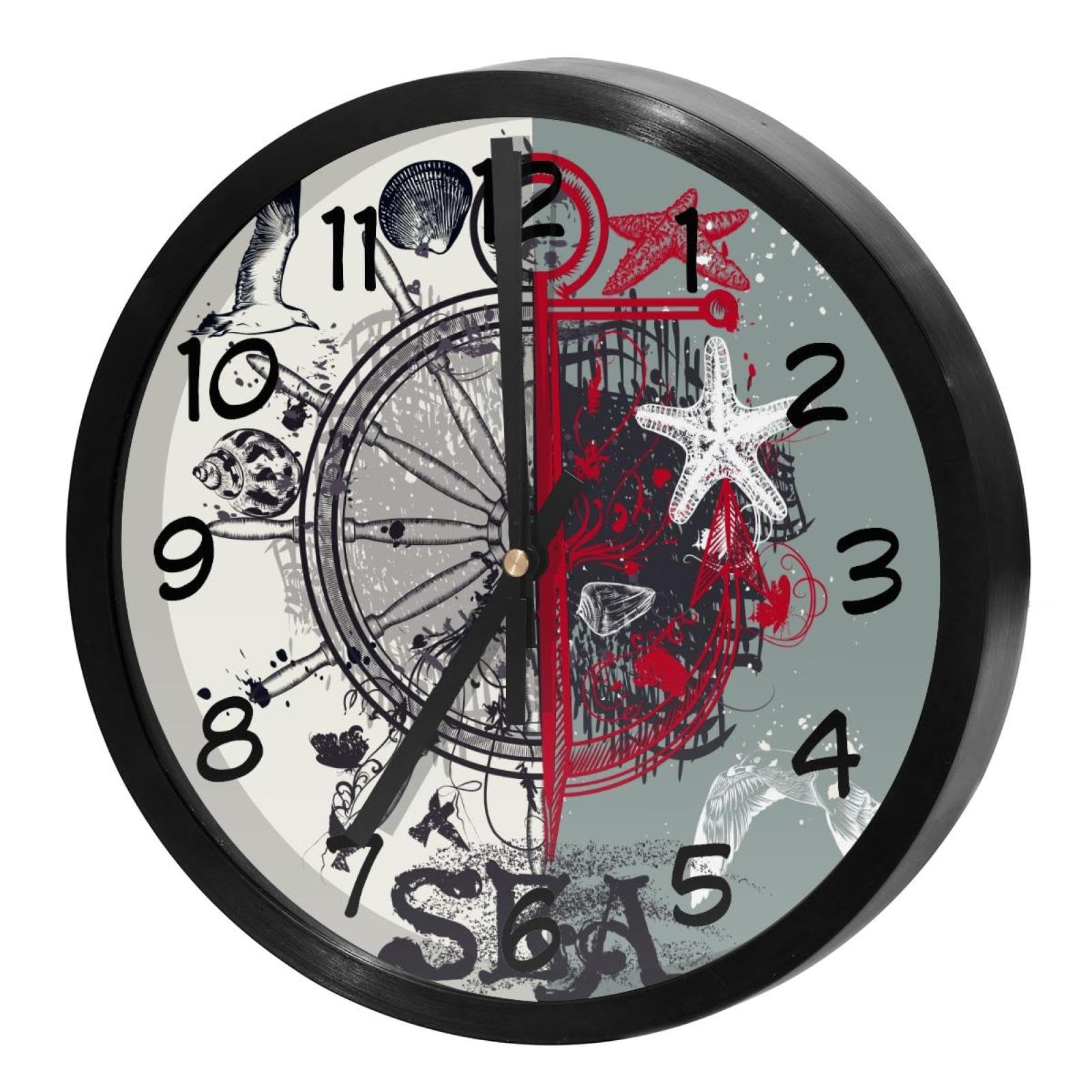 Horloge murale silencieuse fonctionne à piles pour salon et chambre
