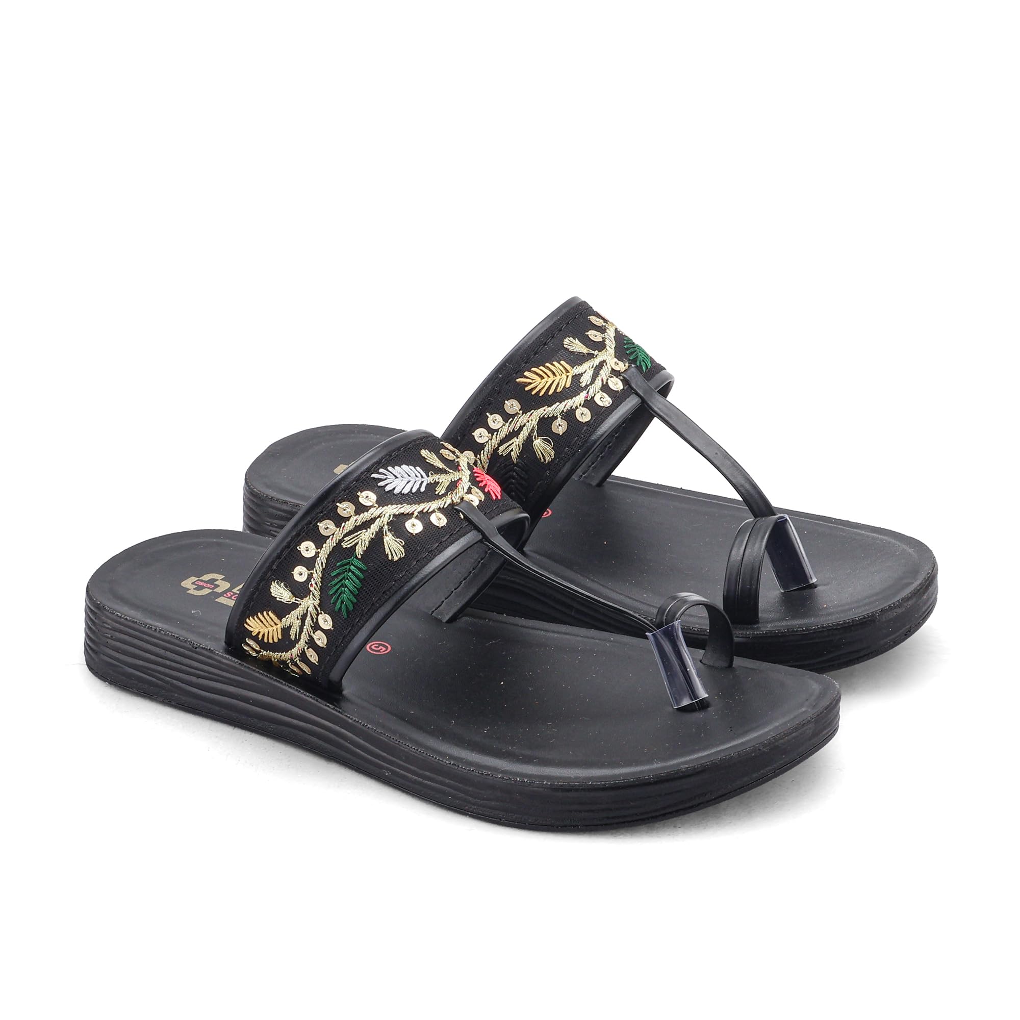 CPL-06 Women’s Dr. Soft Cushion Slippers with Embroidered Style | Comfortable Daily Wear Flats & Lightweight Slippers-image-8