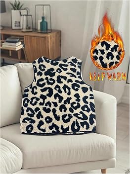 60's Leopard Fur×Suede sible Vest 60's Leopard Fur×Suede sible