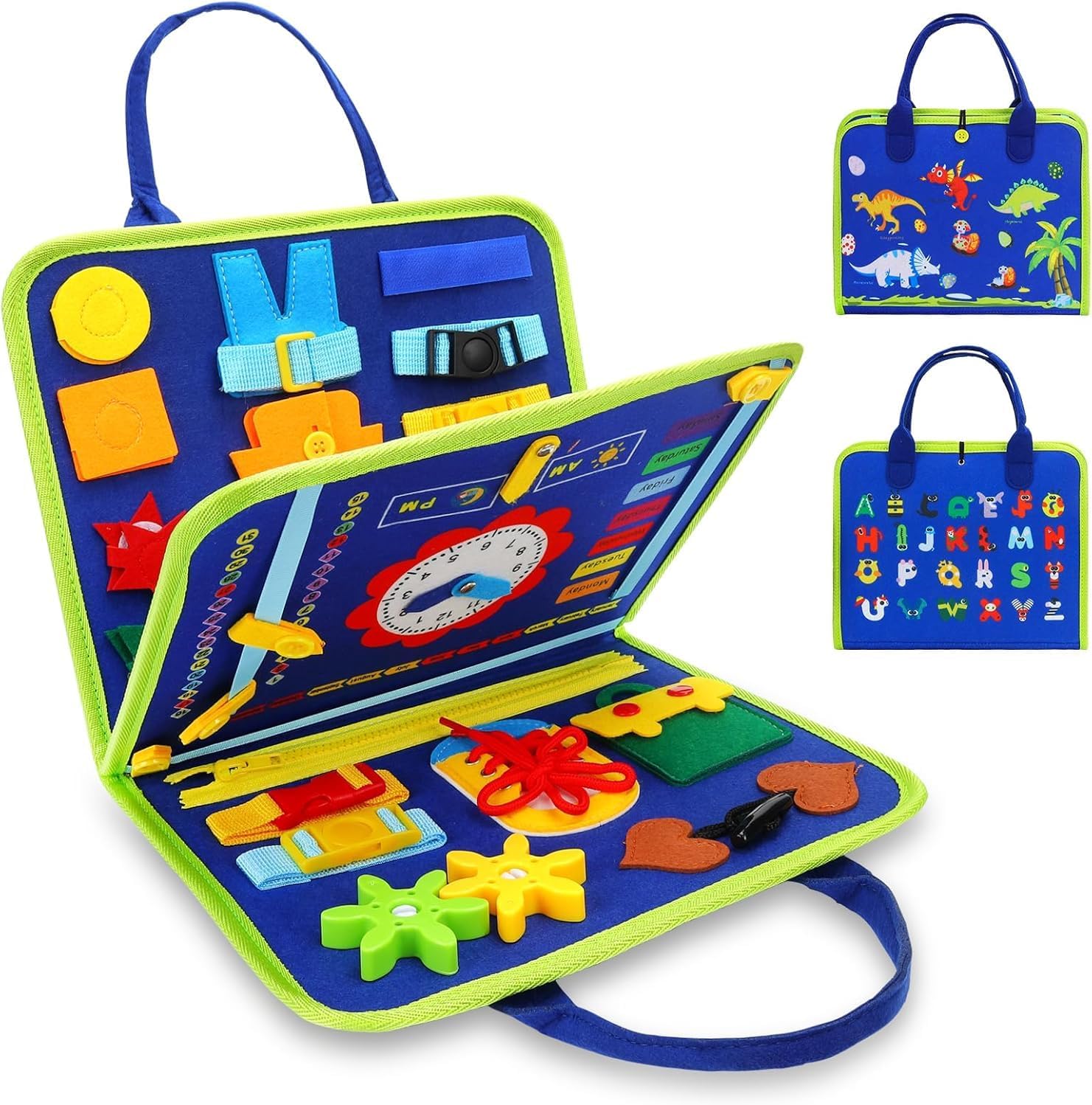 Montessori Toddler Busy Board - Sensory Toys for 1-4 Year Olds - Activity Board for Boys & Girls - Autism Motor Skill Development
