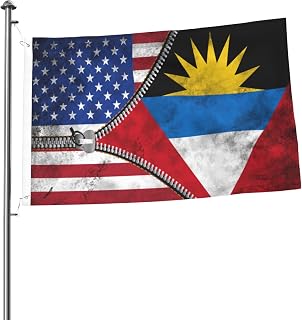 Usa American Flag And Antigua and Barbuda Flag 2x3FT Flag Double-Sided – Indoor/Outdoor Decor, Vibrant Colors, All-Season Use6