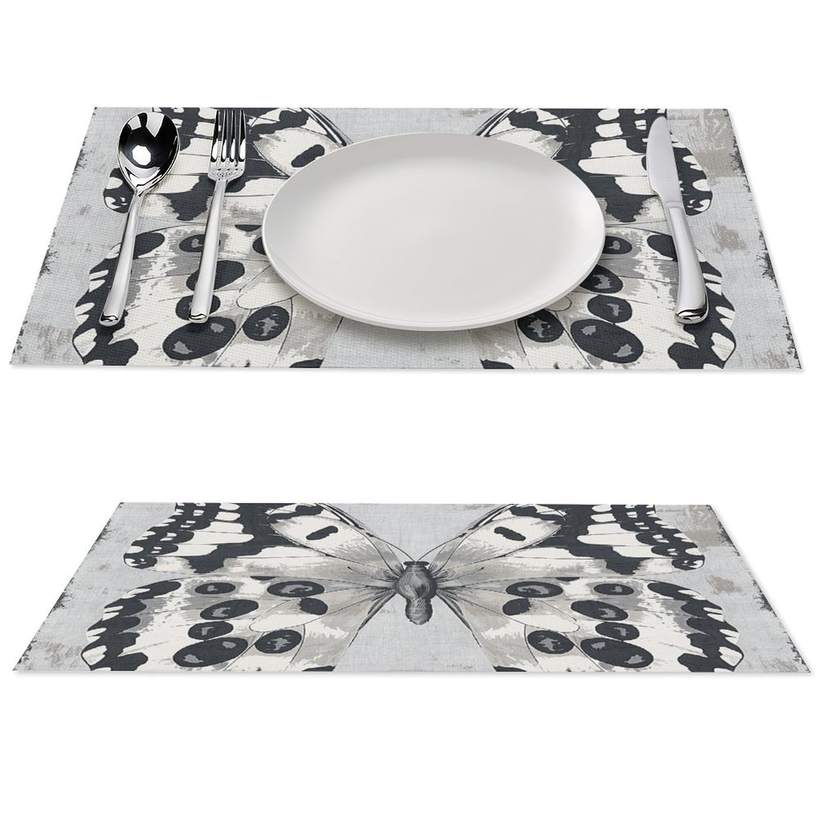 Sets de table délicats en PVC tissé haut de gamme rectangulaires