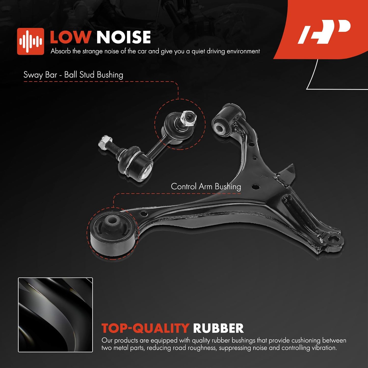 A-Premium 14Pcs Suspension Kit, Front Lower Control Arm, Lower Ball Joint, Inner Outer Tie Rod End, Front & Rear Sway Bar Link, Rack And Pinion Boot, Compatible with Honda Civic 2001-2005