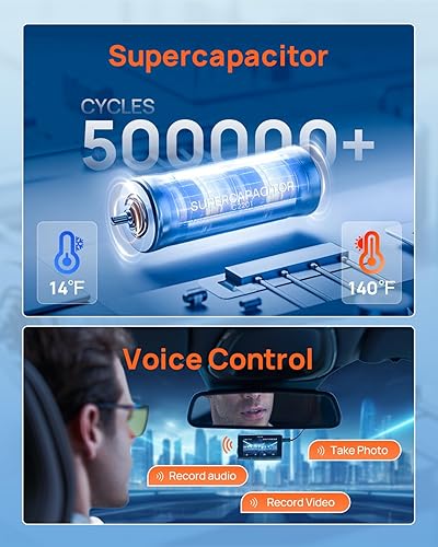 Miniatura 16 de 70mai Cámara de tablero 4K delantera y trasera con STARVIS, cámara de automóvil WiFi y GPS de 5 GHz integrada, visión nocturna, ADAS, pantalla IPS