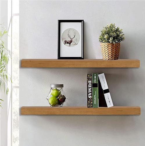 Vista 12 de Luomorgo 4 soportes flotantes de 3 pulgadas, soporte oculto para estantes flotantes de madera, tornillos y tapones de pared incluidos