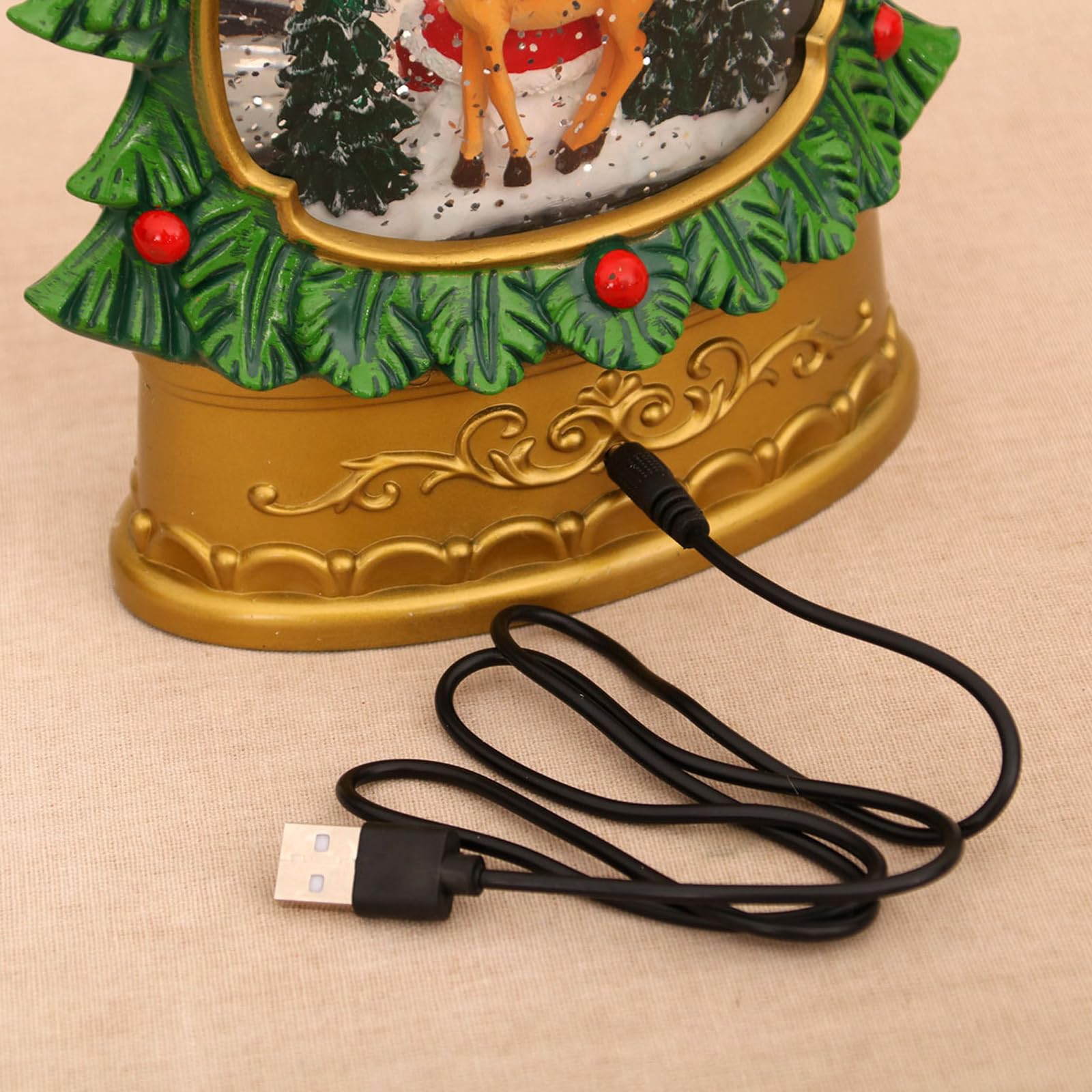 Decorazione da tavolo per albero di Natale in miniatura con canto eretto in canti permanenti, forte base in PVC per cerimonie di un anno, multifunzionale, per le cerimonie di festa, carillon