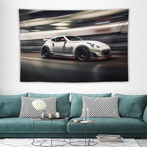 Miniatura 3 de Tapiz para colgar en la pared, decoración estética para dormitorio, sala de estar, arte de pared, tapices Jdm Car 370z Classic Speeding In The