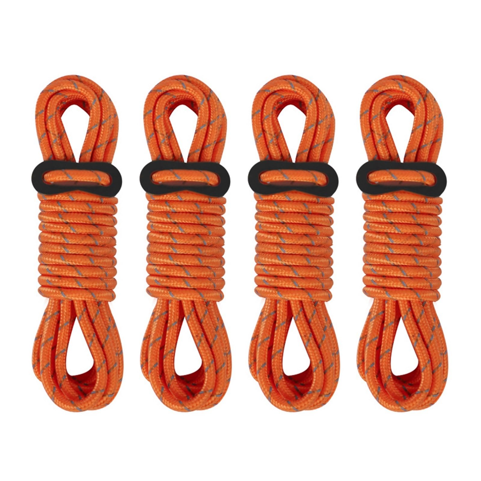 Guy Ropes 8Pcs 5mm Outdoor Tent Guyline Ropes 4.0M Reflective Camping Guy Lines With Adjuster Tensioner Accessories For Tarp Canopy