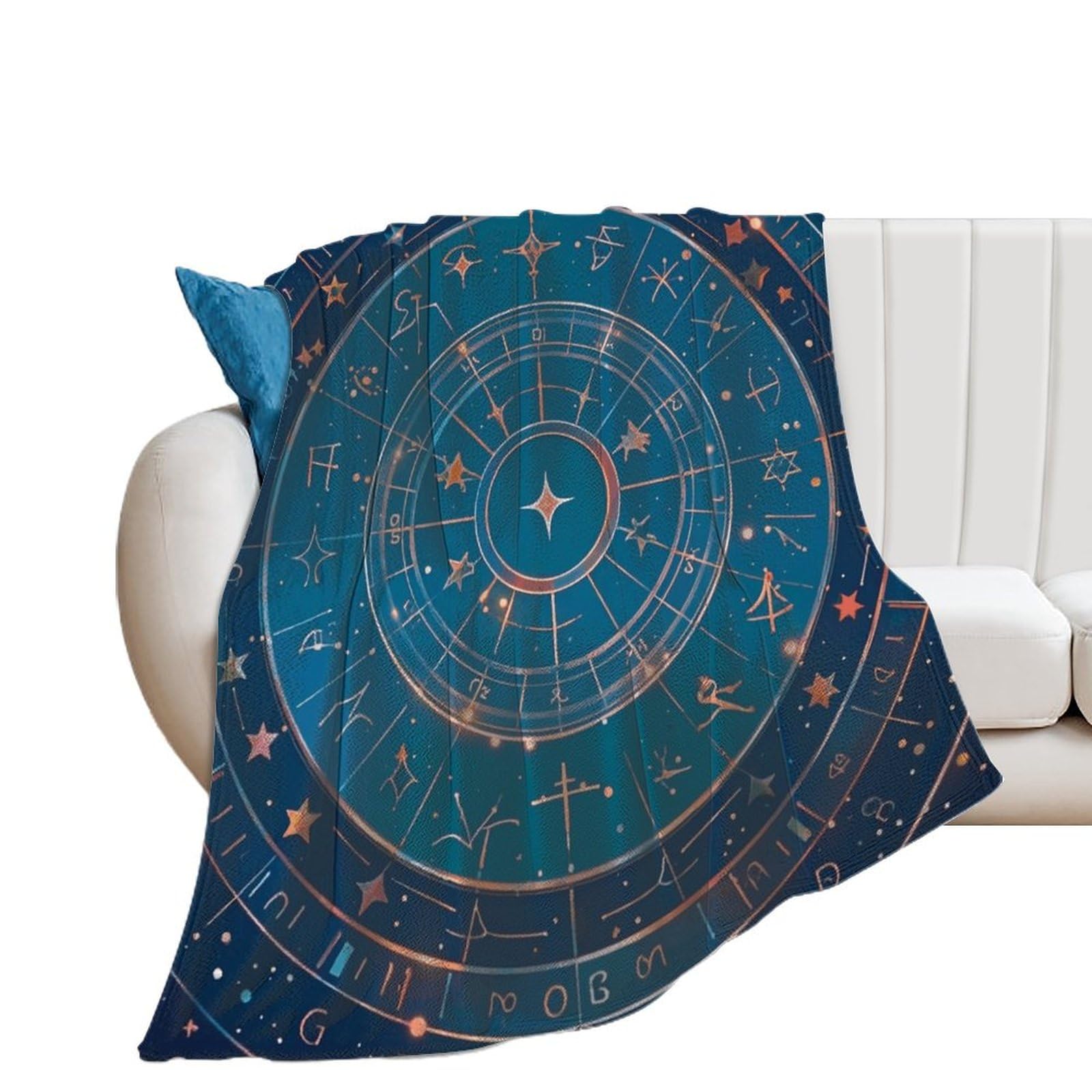 Couverture 12 horoscopes astrologiques le cadeau idéal en flanelle douce