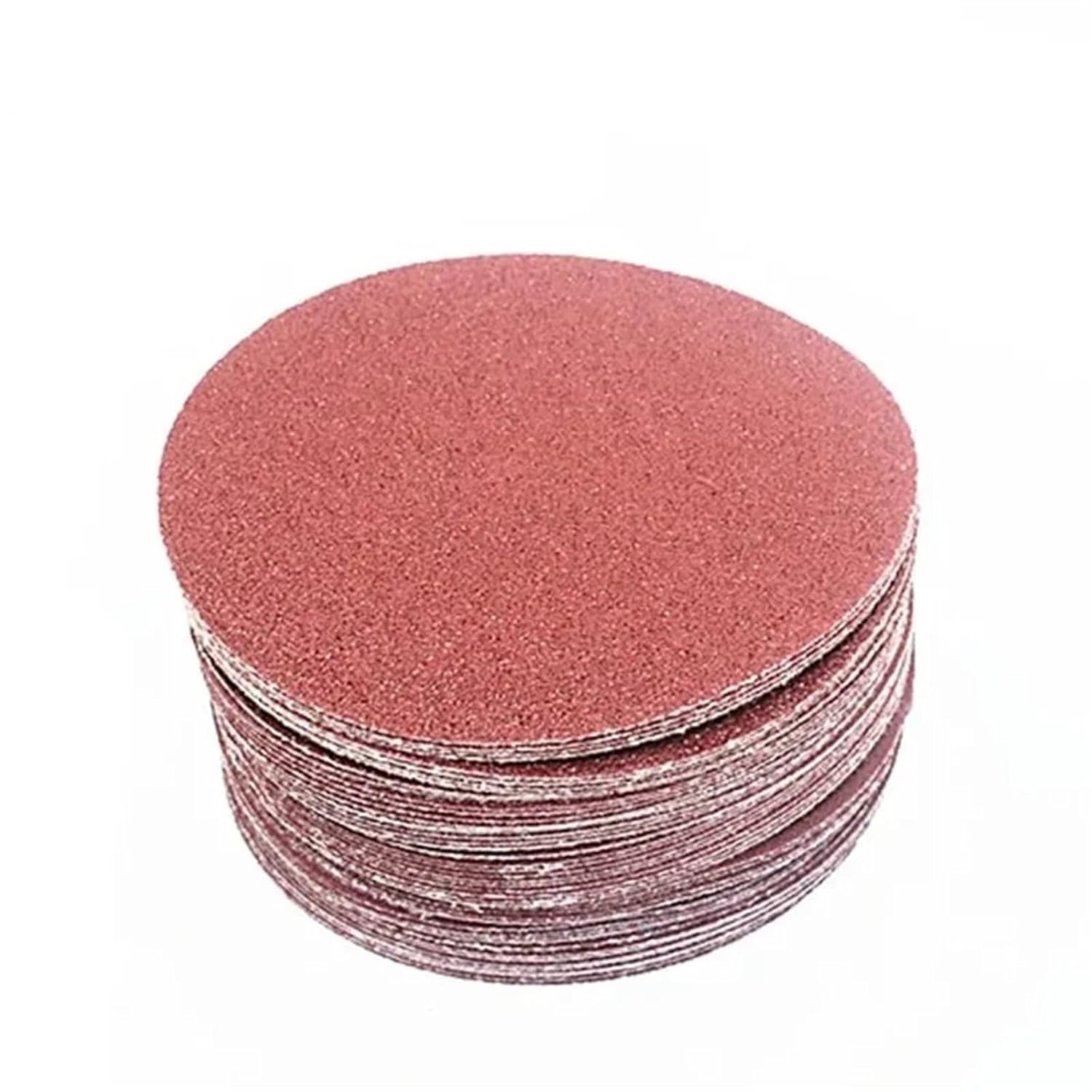 50pcs/Set Sanding Paper Sandpaper Flocking Self-Adhesive for Sander 7" 180mm Grits 60 80 120 180 240 Red Round