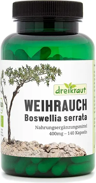 Weihrauch-Kapseln BIO hochdosiert - Boswellia Serrata 140 Stück
