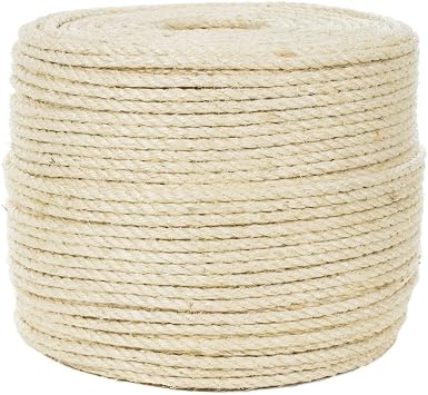 Rope & Cord Natural Fiber Sisal Rope - 25 Feet | 3/8" Diameter