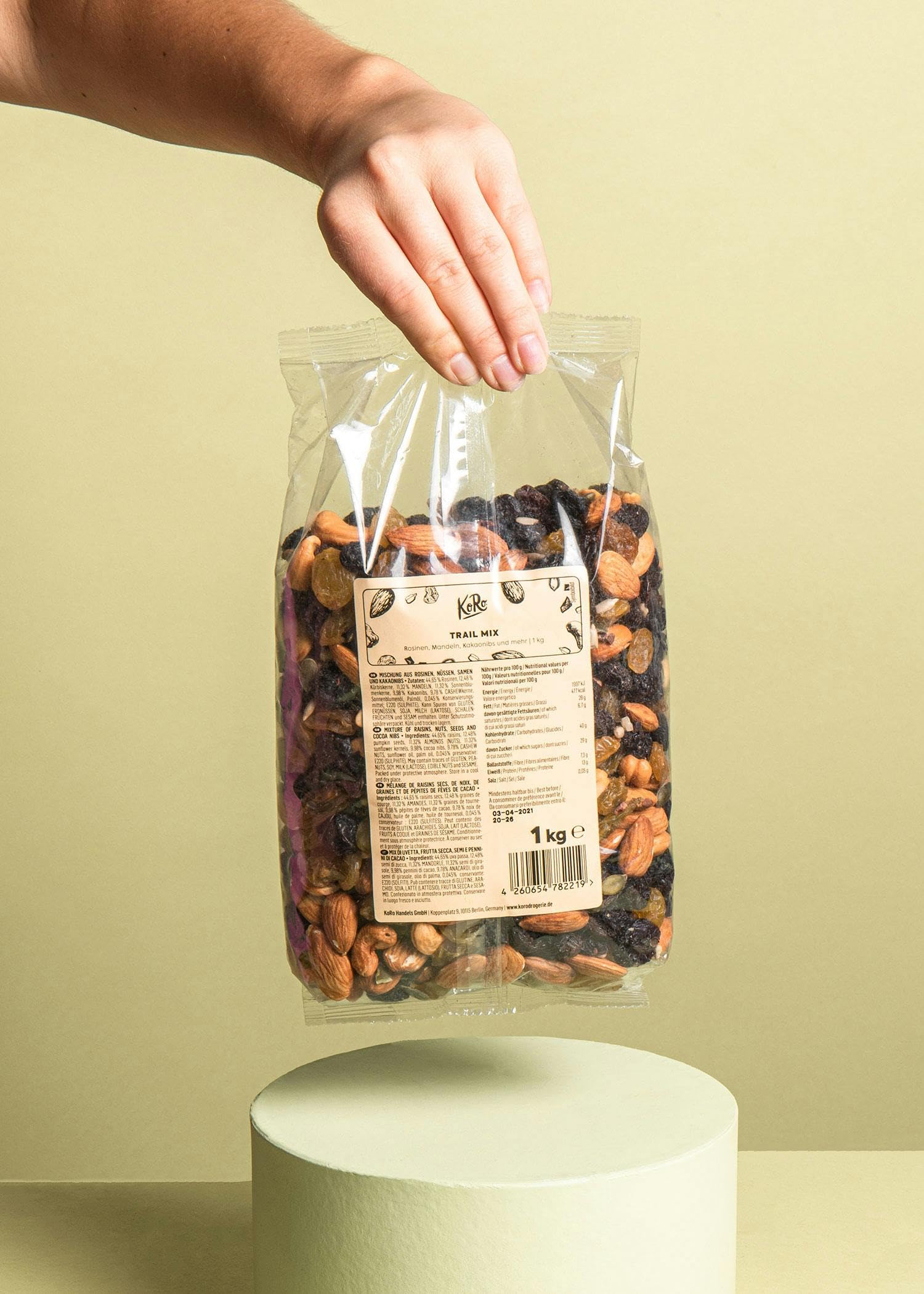 KoRo - Mix di prova "Heavy Duty" - 1 kg - mix di frutta secca con uvetta