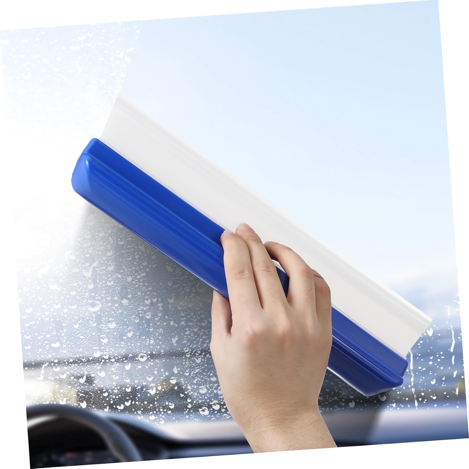 Alipis Car Squeegee for Windshield Cleaning 12-Inch Window Squeegee Ergonomic Handle for Car Windows Shower Glass and Mirrors