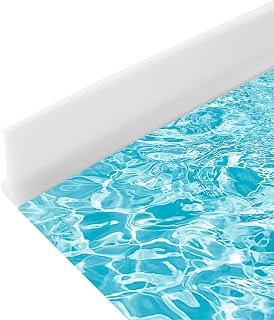 Wet Room Floor Barrier, 78Inch/2M Wet Room Silicone Shower Seal Strip Self-Adhesive Shower Tray Sealing Strip Shower Threshold Water Barrier for Wet and Dry Separation for Sink Bathtub Countertop