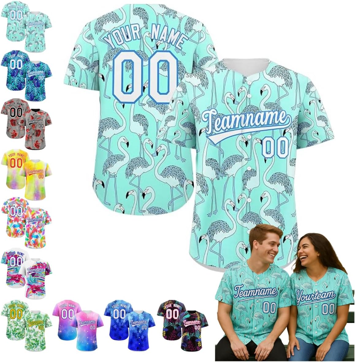 Custom Baseball Jersey Personalized Hip Hop Sports Shirt with Team Name & Number Custom Baseball Jersey for Men & Women
