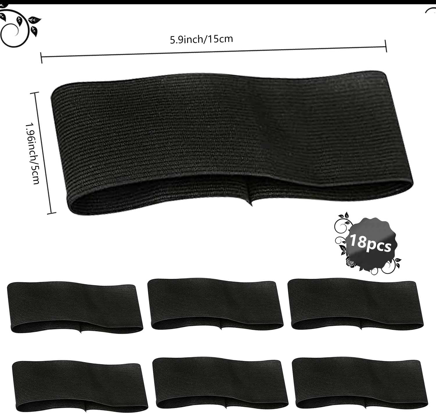 18 PCS Black Armbands Mourning Black arm bands Funeral Mourning Armband